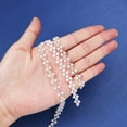 thumbnail image 4 of 10 rollos de cadena de perlas de imitación de plástico y diamantes de imitación para decoración de bodas, fiestas, costura, decoración de tartas, color blanco., 4 of 7