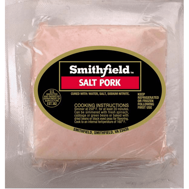 Smithfield Sliced Salt Pork 12 Oz Walmart Com