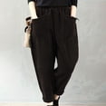 thumbnail image 4 of TRUBKH Corduroy Pants Women Cargo Pants for Women Trendy Sweater Pants Womens Fall Pants High Waisted Cargo Pants Corduroy Flare Pants Women Black L, 4 of 4
