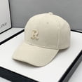 thumbnail image 3 of Fashion Corduroy Baseball Cap Ladies Letter R Snapback Hat Women Shopping Dress Up Adjustable Casual Caps Hip Hop Hats New Corduroy Baseball Cap for Men and Women - Cool Weather Hats, 3 of 7