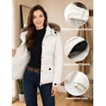 thumbnail image 6 of Heting Women's Winter Coat Puffer Jacket Thicken Warm Windproof Outerwear with Removable Hood Beige L, 6 of 9