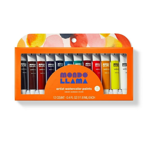 12ct Artist Watercolor Paint Tubes Mondo Llama