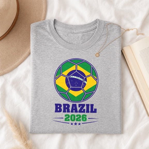 Jollimate Brazil Soccer T-Shirt, Brazil Fan Girl Shirt, Football Fan Gift, Soccer Lover Gift
