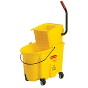 Rubbermaid Commercial WaveBrake 35 qt Side Press Combo Pack, Janitor Cart, 20" x 15" x 36", Blue, 1