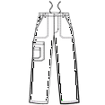 thumbnail image 2 of Bio Mens Stretch Multi-Pocket Cargo Scrub Pant, Style 19224, 2 of 2