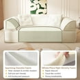 thumbnail image 5 of 79.5'' Futon Sofa Bed, Foldable Sleeper Sofa, Chenille Boneless Couch, 3-in-1 Modern Convertible Loveseat with 2 Pillows, Deep Seat, Folding Couches for Living Room, Apartment, Bedroom, Beige, 5 of 9