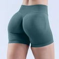 thumbnail image 6 of Women's Yoga Shorts High Waist Biker Shorts For Women No Front Seam Soft Hidden Butt Scrunch Shorts Yoga Workout Gym Shorts,Green Women's Yoga Shorts XL, 6 of 6