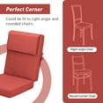 thumbnail image 2 of Aoodor Coussins de Chaise d'Extérieur 4 Pcs 45 x 22 x 4 Pouces Coussin de Siège pour Mobilier de Patio - Rouge, 2 of 8