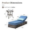 thumbnail image 5 of Opohoro Adjustable Outdoor Rattan Wicker Chaise Lounge for Patio, Poolside with Side Table and UV-Resistant 5" Thick Cushion - Gray, 5 of 12