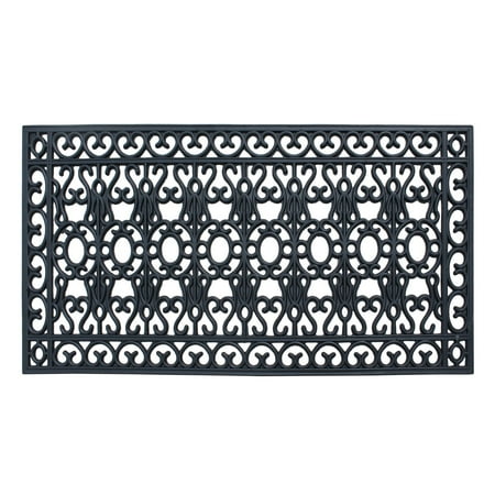 - A1 Home Collections First Impression Elegant Scrollwork Large Double Doormat
