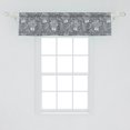 thumbnail image 2 of Ambesonne Botanical Window Valance, Vintage Inspired Pattern of Lily Bouquet with Ribbon and Polka Dots, Curtain Valance for Kitchen Bedroom Decor with Rod Pocket, 54" X 12", Dark Purpleblue White, 2 of 3
