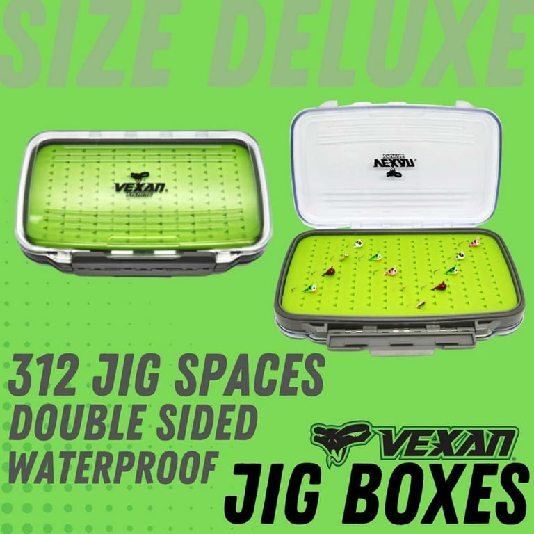 Vexan Double-Sided Jig Box with Transparent Lid, Deluxe - 312 Jig Spaces