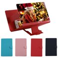 thumbnail image 2 of ziyahi 8 Inch 3D Phone Screen Magnifier Stereoscopic Amplifying Desktop Leather Bracket Mobile Holder Stand, 2 of 9