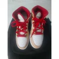 thumbnail image 1 of N I-K-E A i r-Jor-dan 1 Mid GS Size 5 Beige White Red AJ1 554725 201, 1 of 6