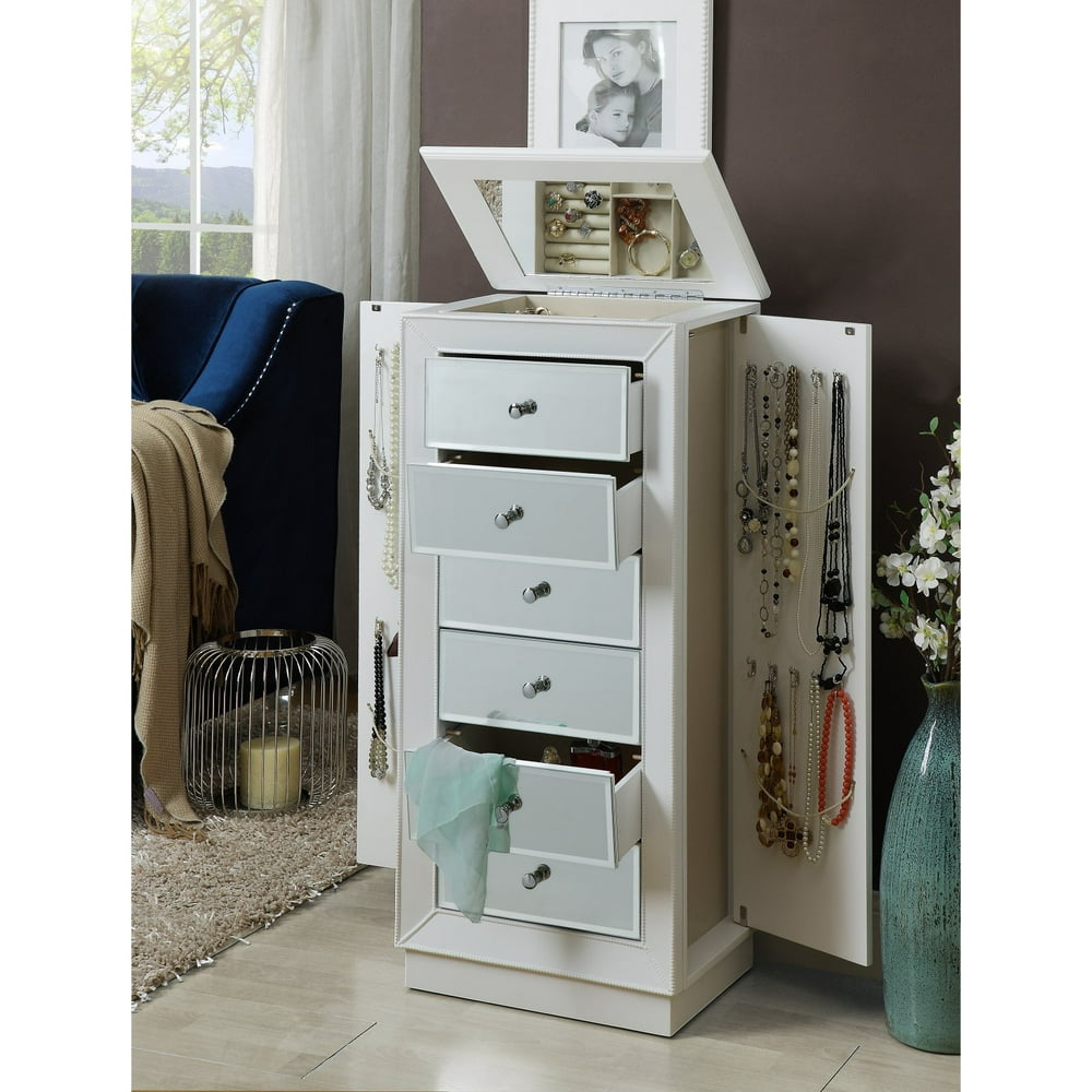 ACME Talor Jewelry Armoire, White