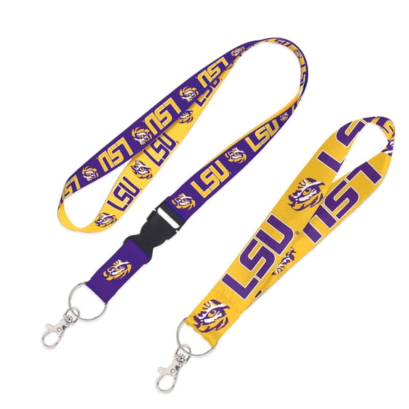 WinCraft LSU Tigers 2-Pack Lanyard with Detachable Buckle & Key Strap Set