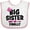 White and Pink, variant on Inktastic Big Sister Finally with Bow and Arrow Girls Baby Bib