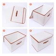 thumbnail image 3 of REGALWOVEN Storage Cube, Storage Bin with Handles and Lid, 1 Pcs Storage Basket for Organizing Cloth Beige 14.6x10.6x10.2', 3 of 7