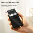 thumbnail image 4 of Portatarjetas DE CRÉDITO Rfid para hombres y mujeres, billetera de Metal delgada, billetera minimalista emergente, monedero pequeño negro, Vallet de Metal, 4 of 4