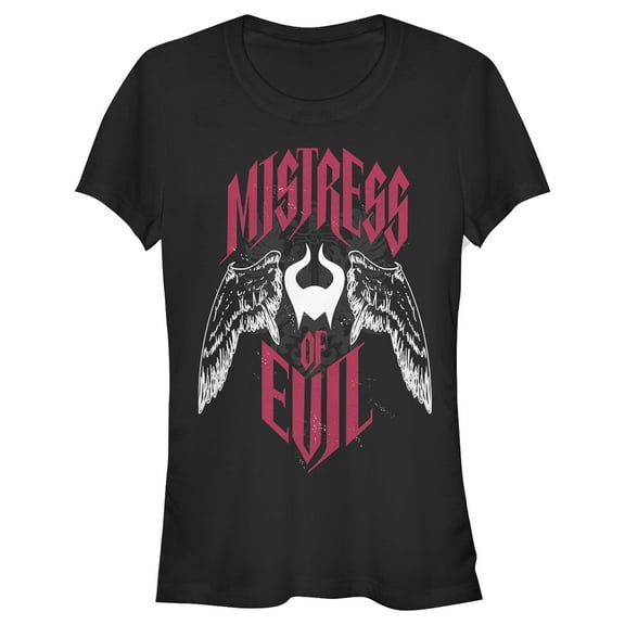 Junior's Maleficent: Mistress of All Evil Winged Evil Graphic Tee Black 2X Large