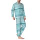 thumbnail image 2 of Fotbe Teal Turquoise Wood Pijama de Hombre con Estampado de Manga Larga, Conjunto de 2 Piezas, Ropa de Dormir Suave y Cómoda con Bolsillos-XX-Large, 2 of 7