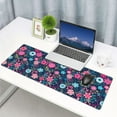 thumbnail image 6 of Navy Blue and Pink Floral Hippie Gaming Mouse Pad Extended Large Mousepad 31.5 X 11.8 Inch, 6 of 6