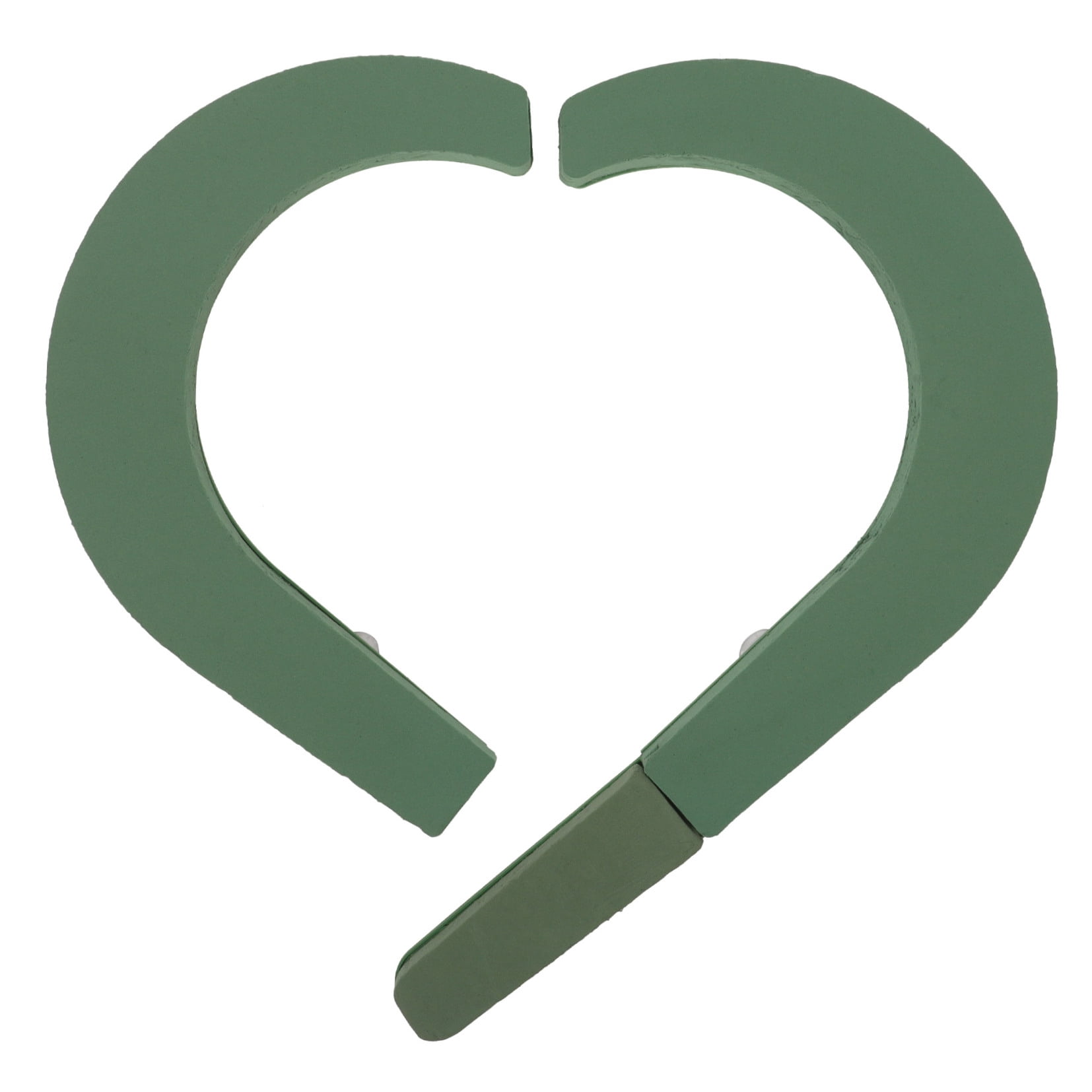 GOOHOCHY Heart Shape Floral Foam for DIY Flower Arrangements and Wedding Car Decor Green Plastic Foam 100 Count