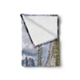 thumbnail image 2 of Yosemite Soft Flannel Fleece Blanket, Yosemite Valley Meadows with Trees Fluffy Clouds Cliff Tourist Attraction Picture, Cozy Plush for Indoor and Outdoor Use, 50" x 70", Grey Green, by Ambesonne, 2 of 6