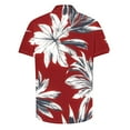 thumbnail image 4 of ZQUUVOU Men's Hawaiian Print Short Sleeve Shirt Vacation Resort Wear Beachwear Collar Summer Beach Shirts B-Multicolor, 4 of 5