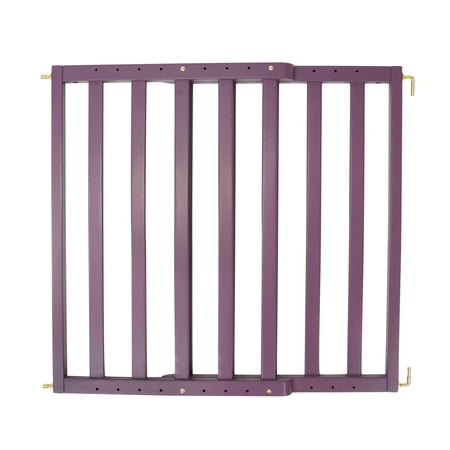 Toddleroo by North States LuxeCraft Wooden Baby Gate, Plum