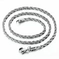 thumbnail image 2 of 4/5/6/7mm 316L Stainless Steel Women Men Rope Chain Necklaces Link 18-32'', 2 of 3