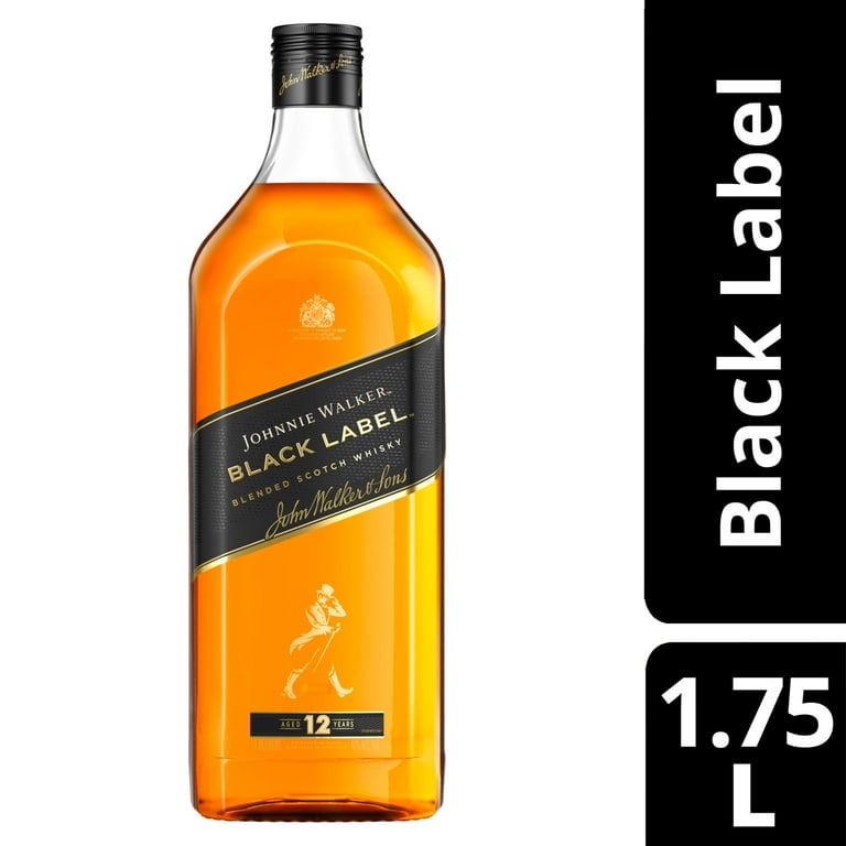 Whisky, Johnnie Walker Party Scotch 1.75 Black L Label Size, Blended