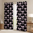 thumbnail image 2 of jejeloiu Chic Bow Tie Curtains Pack of 2 (42x84 Each),Pink Ribbon Bowknot Curtains Blackout For Girl Teens, 2 of 6