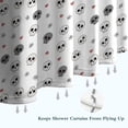thumbnail image 6 of White Skull Heart Flower Pattern Shower Curtain 72"x72" ,Bathroom Decorative Shower Curtains Set with 12 Hooks,Modern Waterproof Washable Shower Curtain, 6 of 6