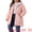 Pink, variant on Women's Plus Size Faux Fur Lined Long Anorak with Hood 2X Pink
