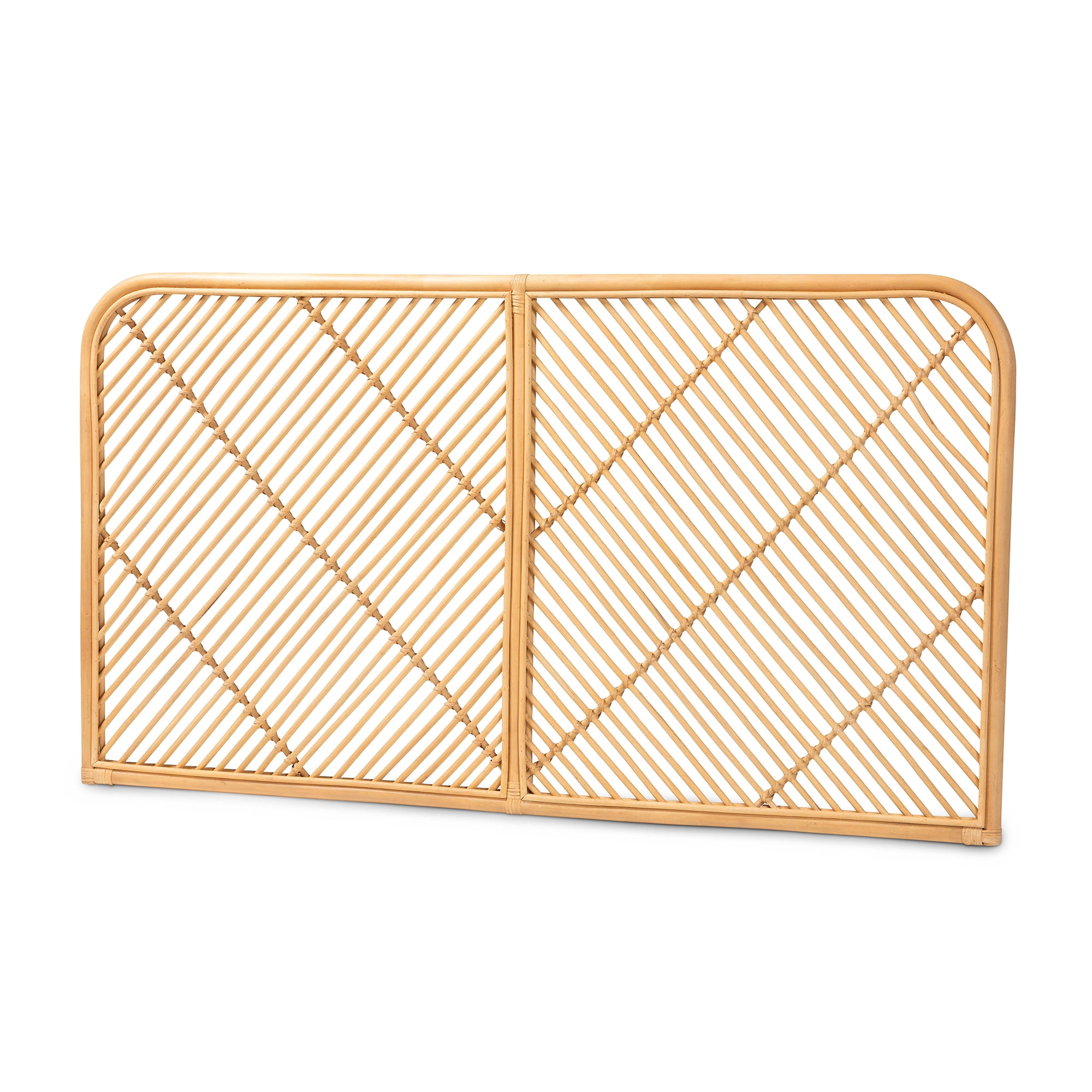 bali & pari Sakina Rattan BOHO Headboard, Queen Size, Natural Brown