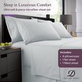 thumbnail image 2 of Danjor Linens Queen Size Bed Sheets Set - 1800 Series 6 Piece Bedding Sheet & Pillowcases Sets w/ Deep Pockets - Fade Resistant & Machine Washable - Ice Blue, 2 of 2