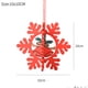 thumbnail image 4 of Christmas Tree Decoration Pendant Painted Wooden Hollow 3D Laser Print Bells Snowflake DIY Gift Navidad Noel Xmas Decorations, 4 of 5