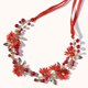 thumbnail image 5 of Zhuge Horquillas para el pelo de boda con flores para novias, peinetas con perlas de cristal,joyas con diamantes de imitación para novias, damas de honor y mujeres (rojo), 5 of 5