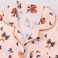 thumbnail image 5 of Halloween Pajamas Women 2026, Cute Satin Ghost Pumpkin Print Short Sleeve Button Top and Shorts Matching Sleepwear Pajamas, 5 of 5