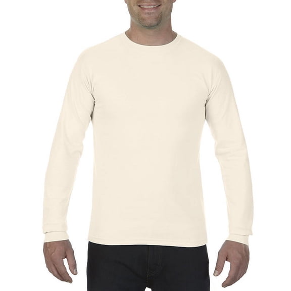 (Price/each)Comfort Colors 6014 6.1oz 100% Longsleeve T-Ivory-S