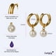 thumbnail image 5 of Aretes Mujer con Perlas Colgantes LuckyLy Arracadas de Acero Inoxidable con Baño de Oro 14k Modelo Connie blanco Unitalla, 5 of 6