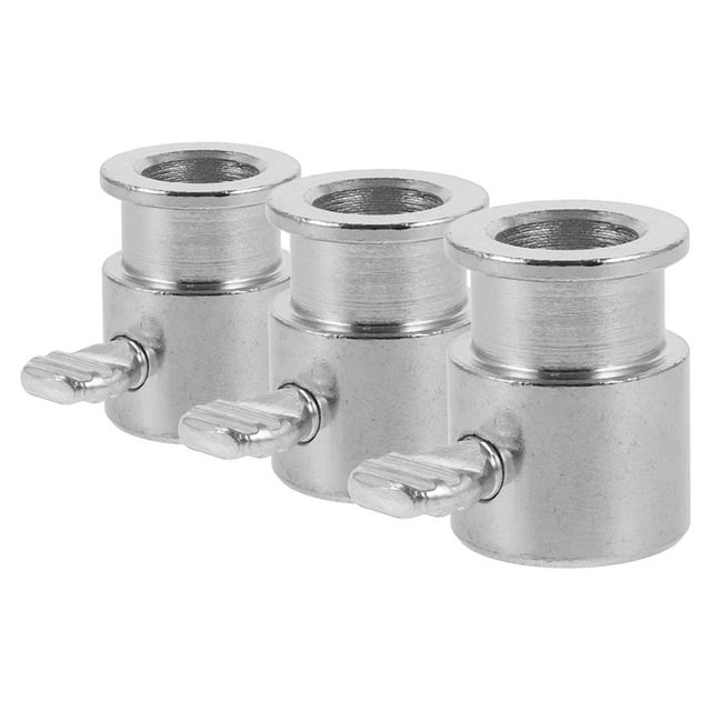 DEEPCRAFF 3Pcs Plated Silver Rotisserie Rod Stoppers Easy Install Durable Chromeplated Iron