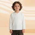 thumbnail image 2 of TOWED22 Boys Long Sleeve Henley Shirts Casual Crewneck Tees with Buttons Soft Shirts for Boys,White,12-18 M, 2 of 9