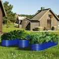 thumbnail image 2 of Olle Galvanized Raised Garden Beds Outdoor Easy Quick Setup, 17" Tall, 4-in-1 Metal Planter Boxes Outdoor for Flowers Vegetables Fruits Herbs DIY Gardening, Cobalt Blue, 2 of 7