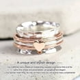 thumbnail image 4 of Jumpingount Anillos de corazón giratorios románticos boda compromiso banquete moda anillo dama de honor joyería novia regalos de cumpleaños Ropa, zapatos y accesorios Miscelánea talla 8 Jumpingount AP011731-03B, 4 of 6