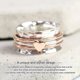 thumbnail image 5 of Minnieouse Anillos de corazón giratorios románticos boda compromiso banquete moda anillo dama de honor joyería novia regalos de cumpleaños Ropa, zapatos y accesorios Miscelánea Talla 9 Minnieouse AP011731-04B, 5 of 6