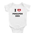 thumbnail image 1 of I Heart Pomapoo Dog Funny Cute Baby Bodysuit Unisex, 1 of 5