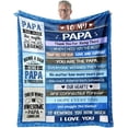 thumbnail image 1 of LHSHID Papa Blanket Gifts for Fathers Day for Papa Gift from Granddaughter Papa Gift from Grandson to My Papa Love Support Blanket for Sofa Bed Birthday for Papa 40"x50", 1 of 7