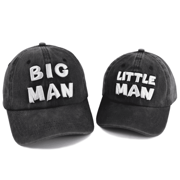 Dad Hats For Men, Big Man And Little Man Birthday Gifts, Father Son Matching Outfits Baseball Cap, Christmas Father's Day Party Decorations For Papa Boys